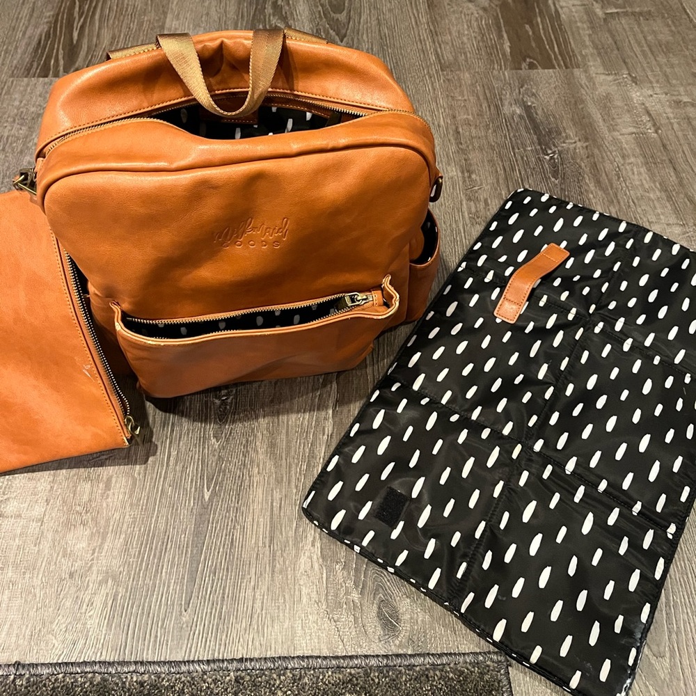 Milk Maids Leather Diaper Bag